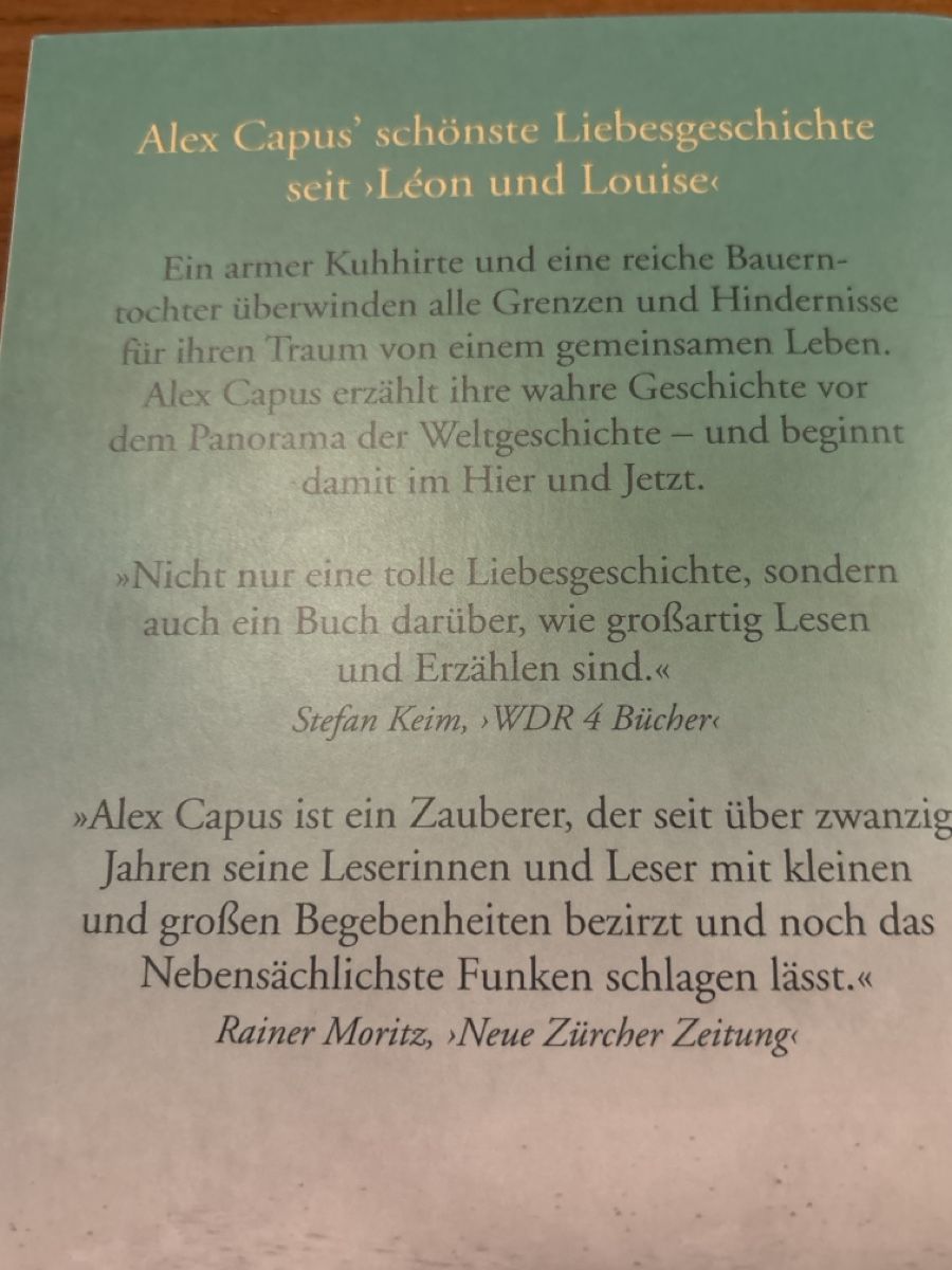 Libri: Alex Capus Königskinder – Usato da Unterentfelden venduto da Lavach 1
