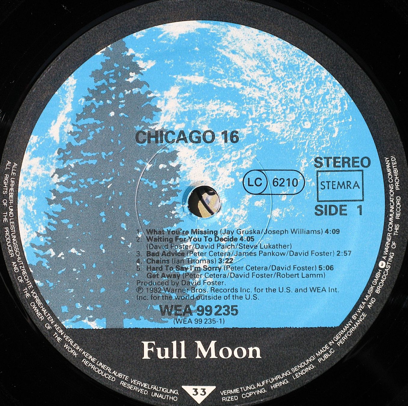 Dischi in vinile: CHICAGO "Chicago 16" LP in VG+ – Usato da Monthey venduto da Pingmub 3