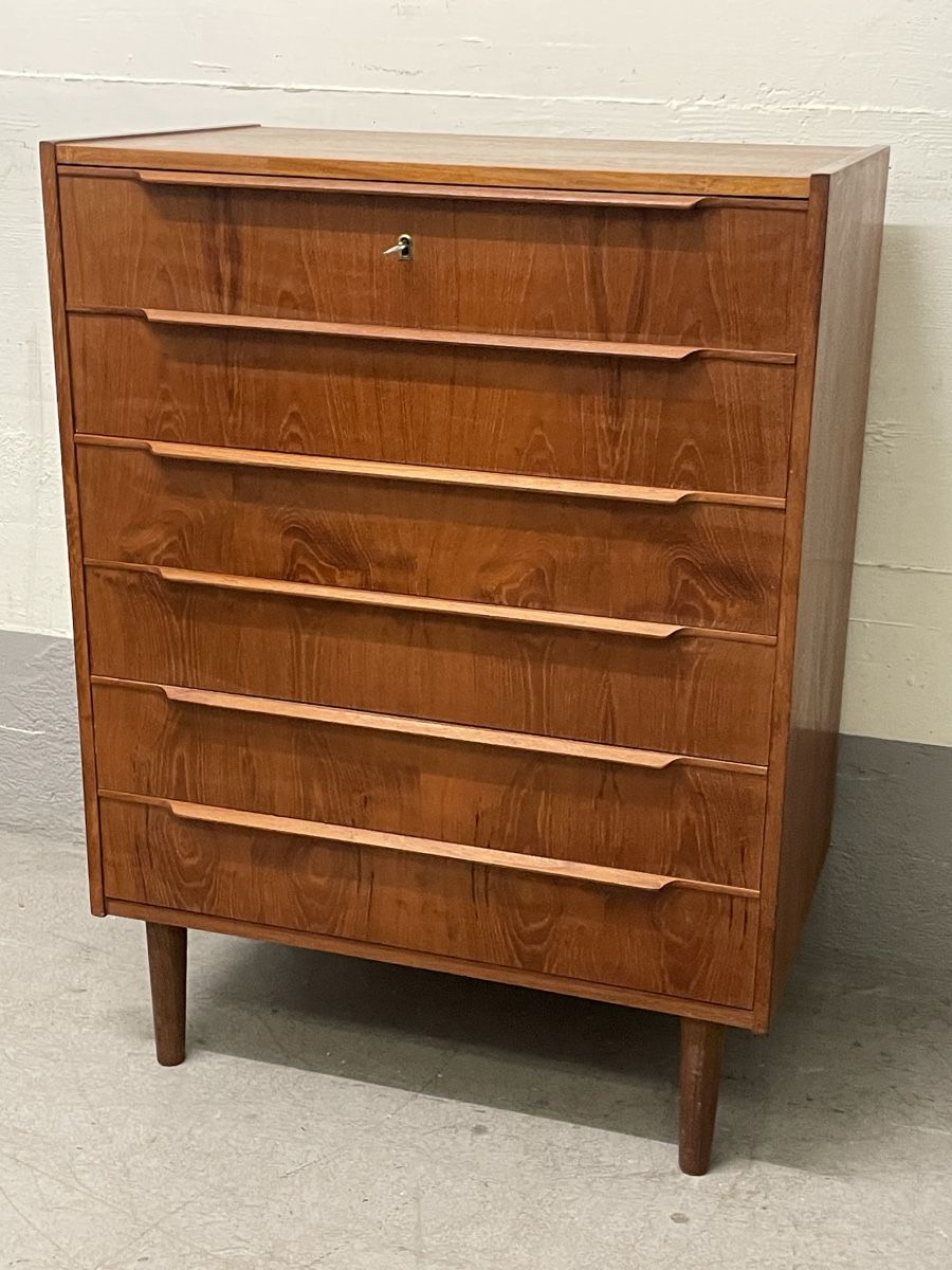 Cassettiere: Vintage kommode/sideboard mit 6 schubladen & 1 schlüssel – Usato da Zürich venduto da Vintage-1993 5