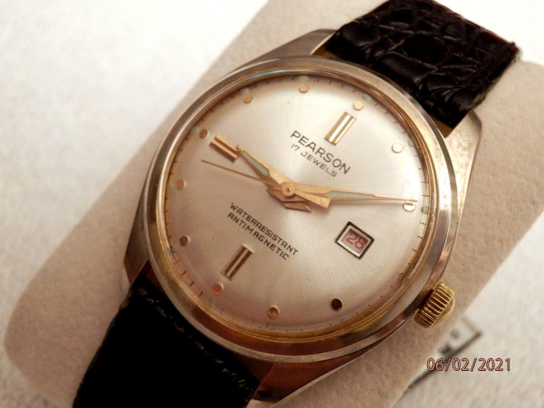 Swiss Orologi: Pearson, Herren, Handaufzug, 34mm, Datum – Usato da Ueberstorf venduto da dinbau 2