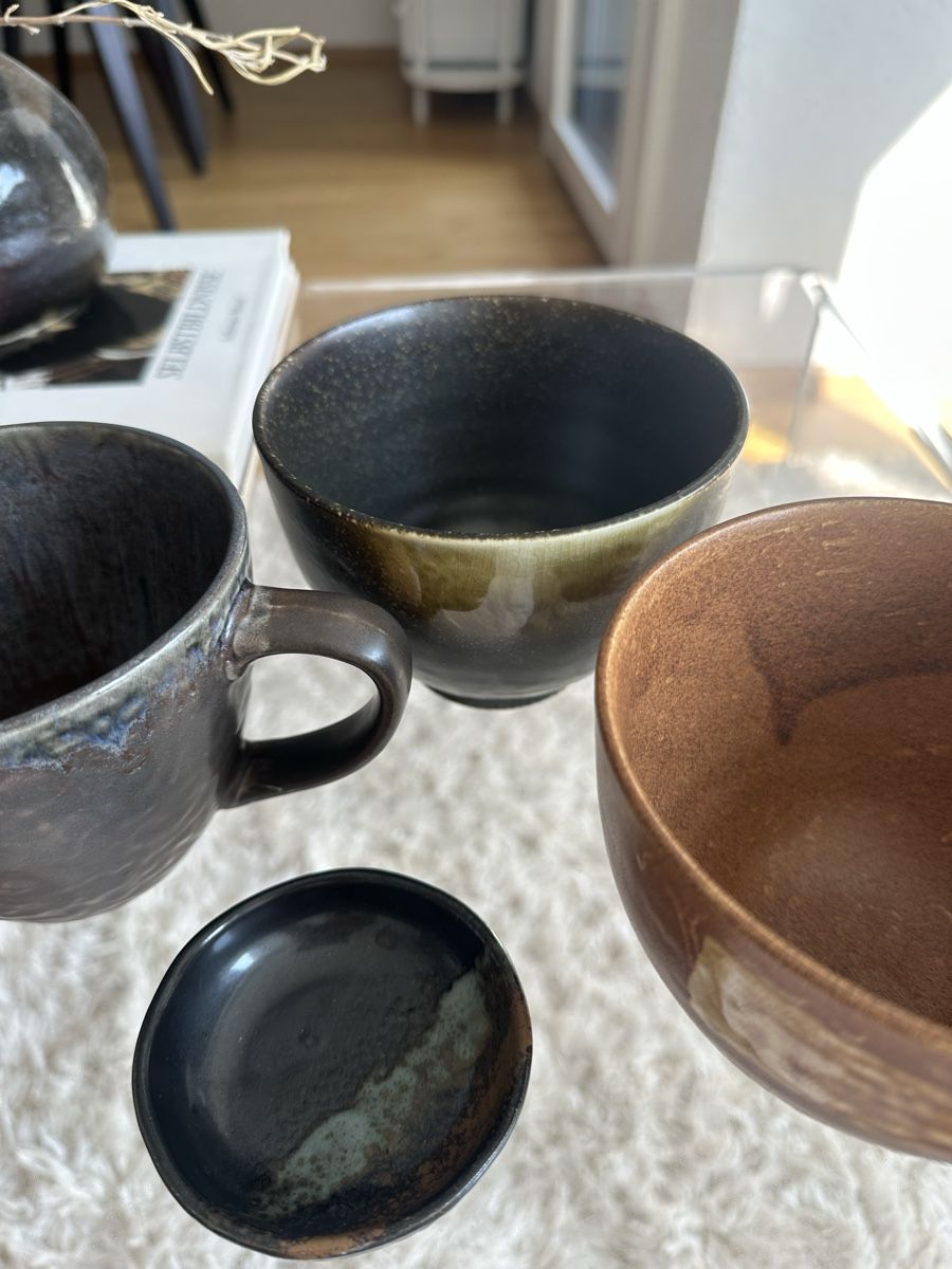 Geschirrsets: 4er Set Keramik Schalen und Tasse Rustic Look – Gebraucht aus Basel von kosaa 2