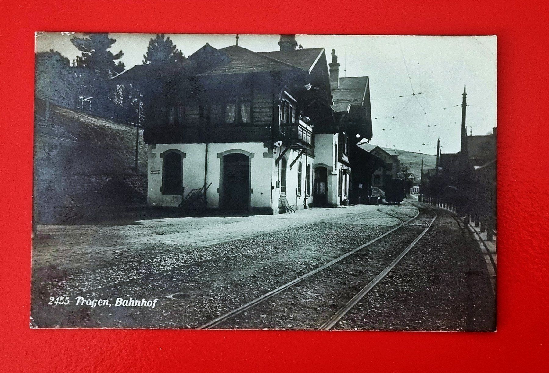Cartoline postali: Trogen - Bahnhof - Appenzellerbahn - Güterwagen – Usato da Rothrist venduto da RROENK