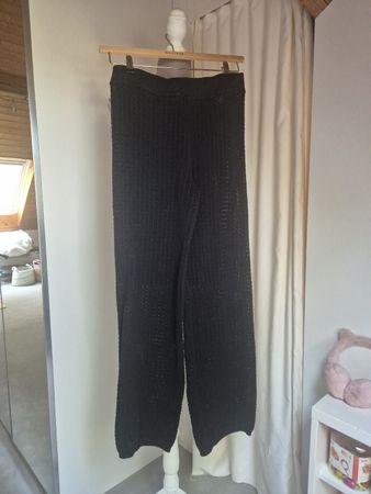 Strickhose Manor Woman schwarz weit Grösse M guter Zustand