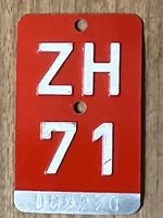 ZH 71 - VELONUMMER - FAHRRADSCHILD - PLAQUE DE VELO - ZH 71