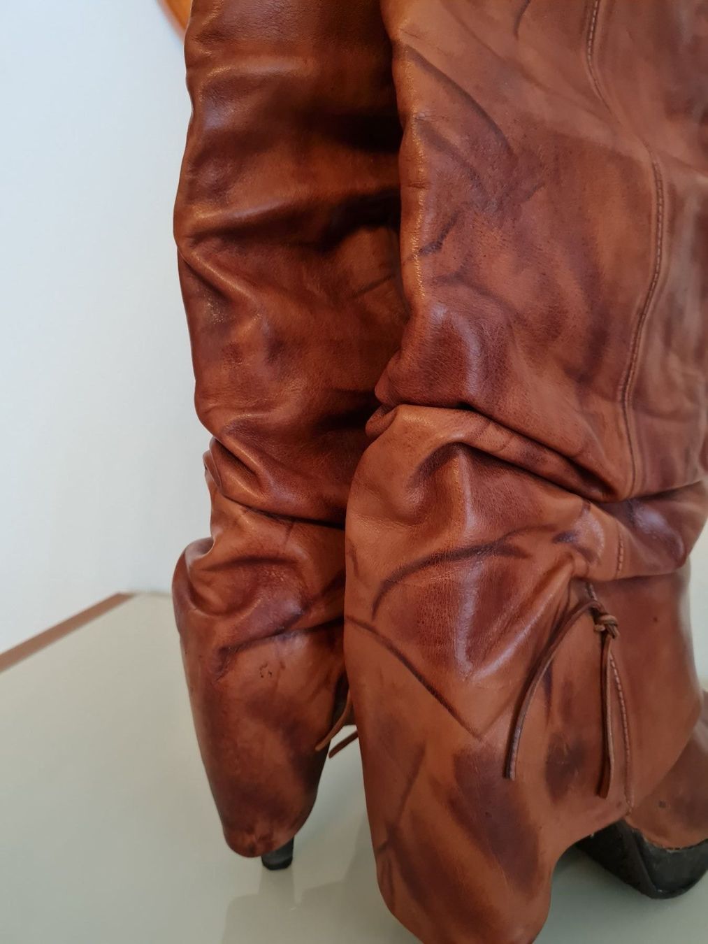 Scarpe da donna: DAMEN STIEFEL EXTRAVAGANT LEDER GR.40 FOLD-OVER BOOTS – Usato da Steg im Tösstal venduto da goldlionfree 5
