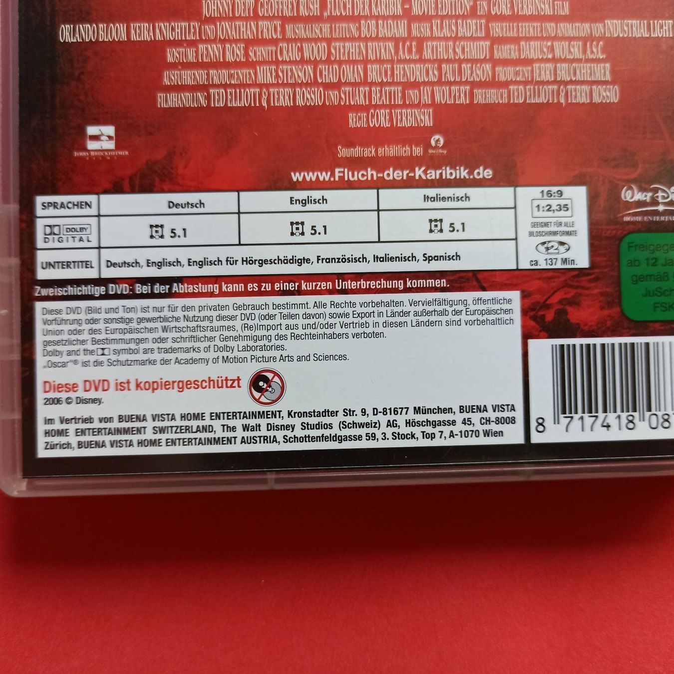 Tutti i DVDs: Fluch der Karibik – Usato da Dübendorf venduto da kb86_MOVIE 2