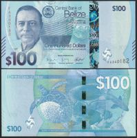 Belize 100 Dollars UNC 2025