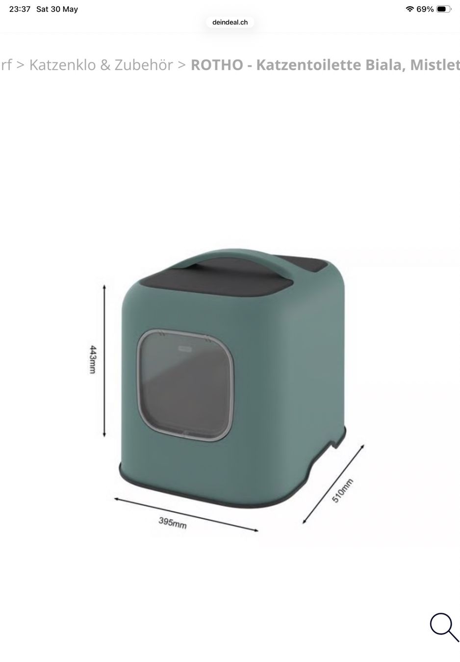 Cucce & Letti: ROTHO Cat Litter Box - Mint Green, Modern Design – Nuovo (secondo la descrizione) da Füllinsdorf venduto da MaiiaM 7