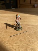 Spielfigur Elastolin Indianer bemalt mit Zubehör gebraucht