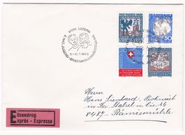 1966, Express-Beleg, Mischfrankatur, mit Sonderstempel