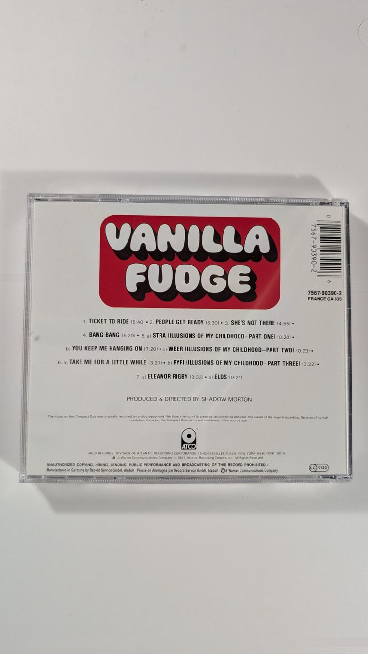 CDs: Vanilla Fudge - Vanilla Fudge – Neu (gemäss Beschreibung) aus Baar von Arthur_Fooksayk 1