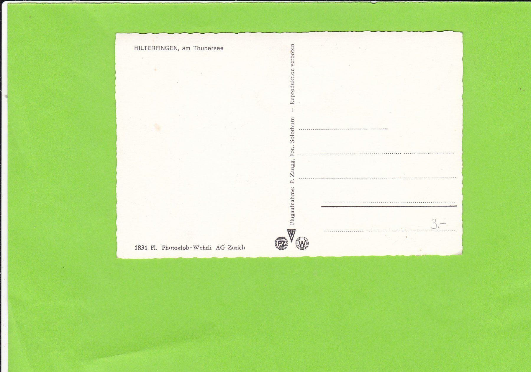 Cartoline postali: Flugaufnahme Hilterfingen – Usato da St. Peterzell venduto da neckertal 1