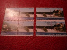 Z-Druck Rheinfall, 2015, FDC + Lose 4erblock ET-o