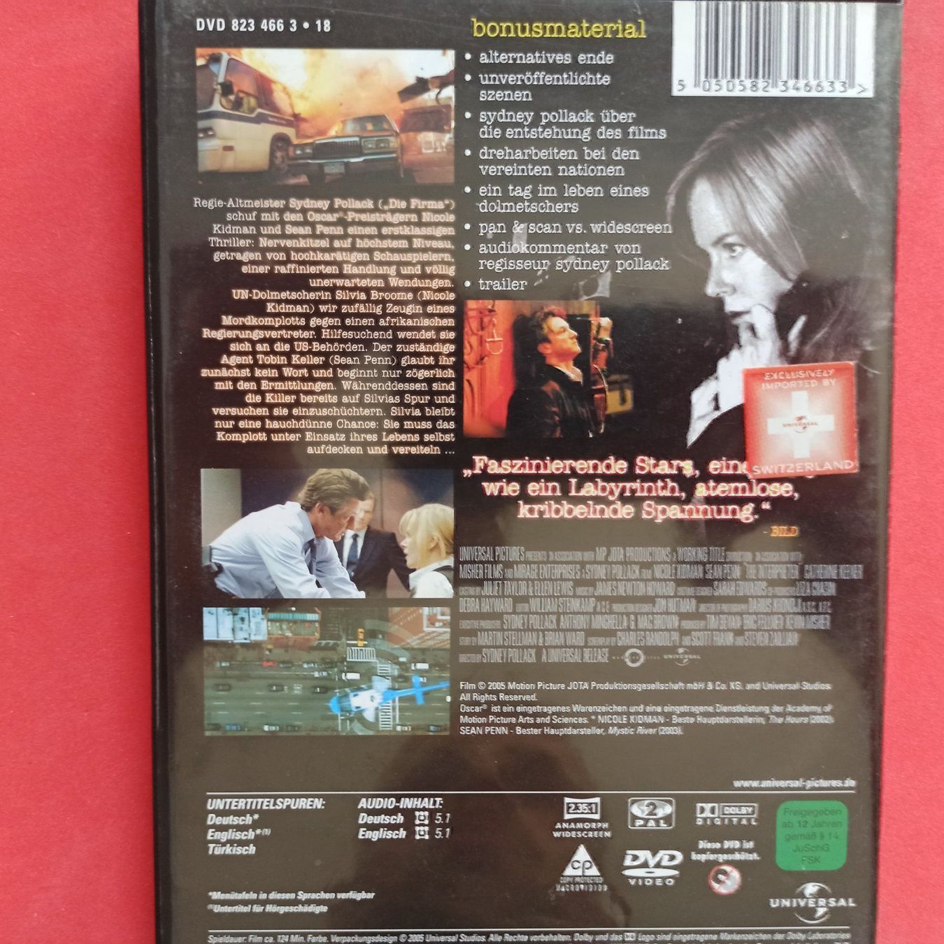 Alle DVDs: Die Dolmetscherin – Gebraucht aus Dübendorf von kb86_MOVIE 1