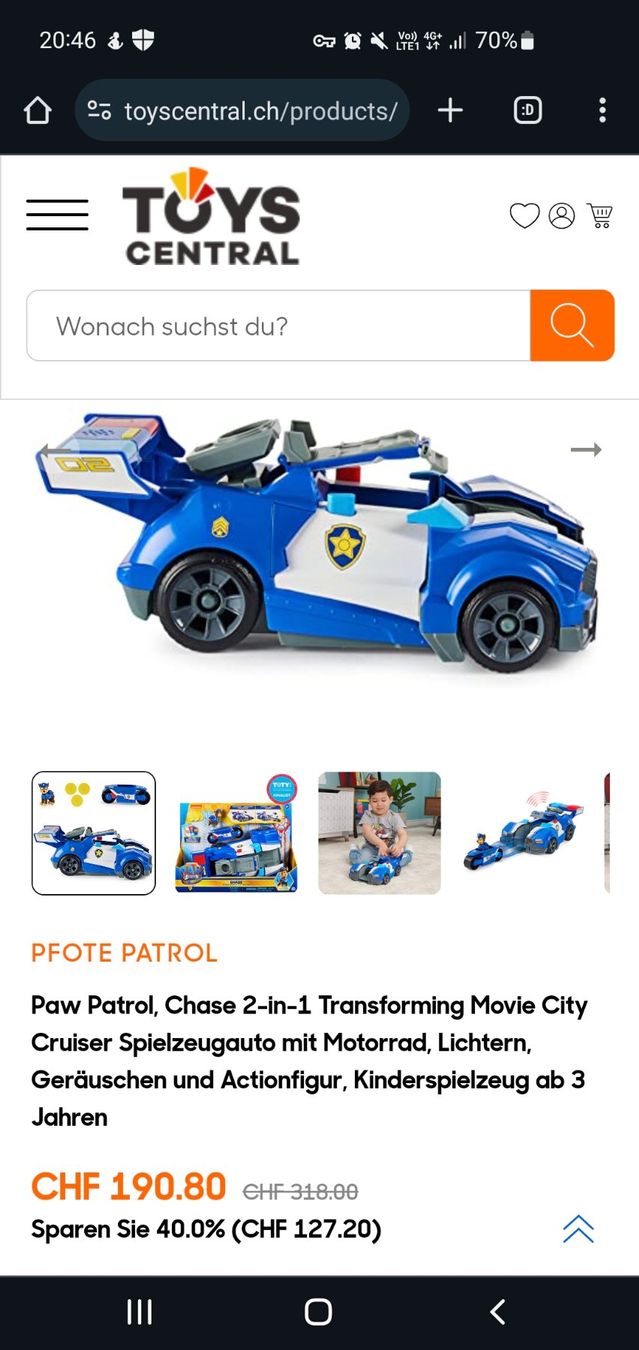 Veicoli per bambini: Paw Patrol Chase Polizei Auto mit Soundeffekt – Usato da Altendorf venduto da MiriCaj 1