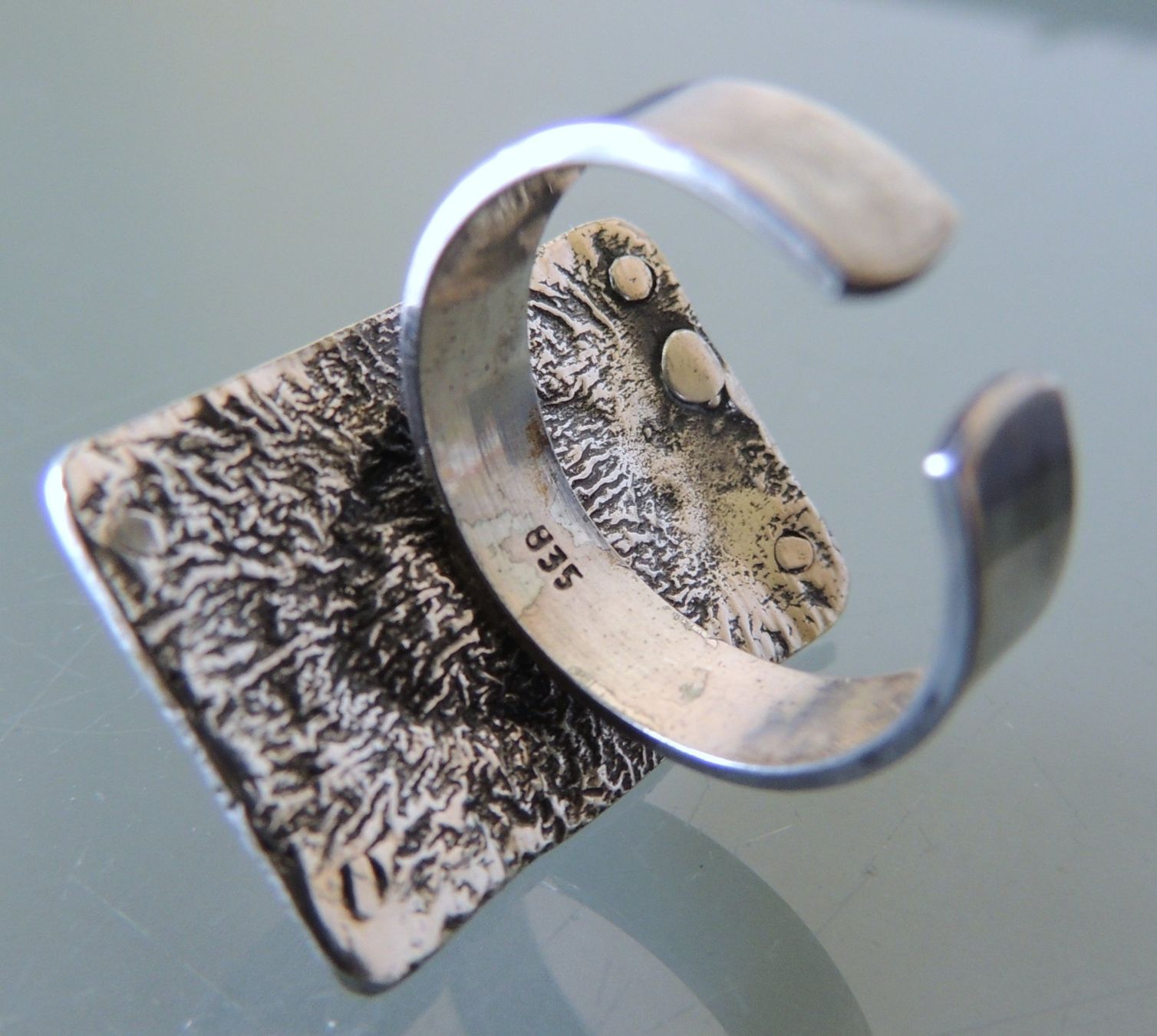 Anelli: Silber 835 Fingerring Zoisit mit Rubin – Usato da Waldenburg venduto da schaller707 3