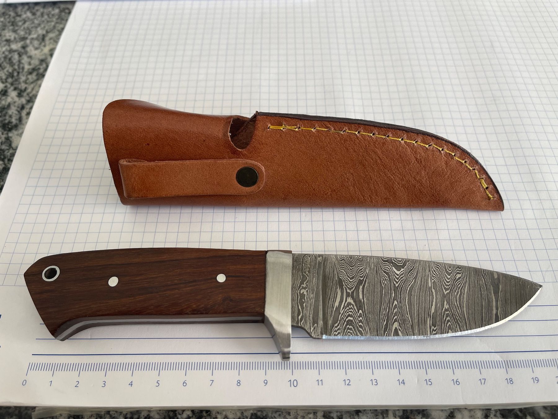 Accessori: Messer Damast Feststehend – Nuovo (secondo la descrizione) da Oberurnen venduto da Rororo64 1