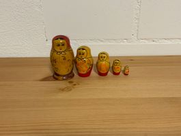 Russische Holzpuppen Matroschka, 5-teilig, Top Zustand