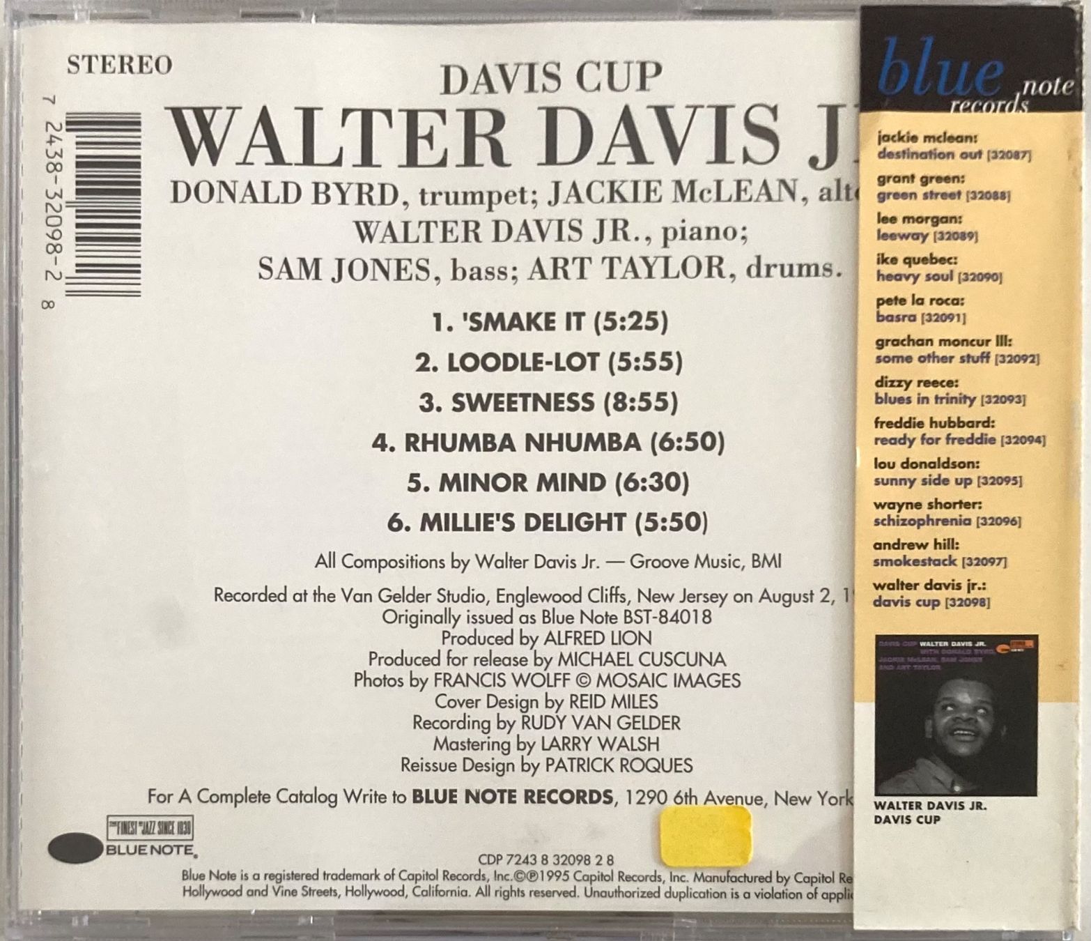 Vinyles: WALTER DAVIS JR. - DAVIS CUP – D'occasion à Poliez-Pittet par Newtown-Records 1