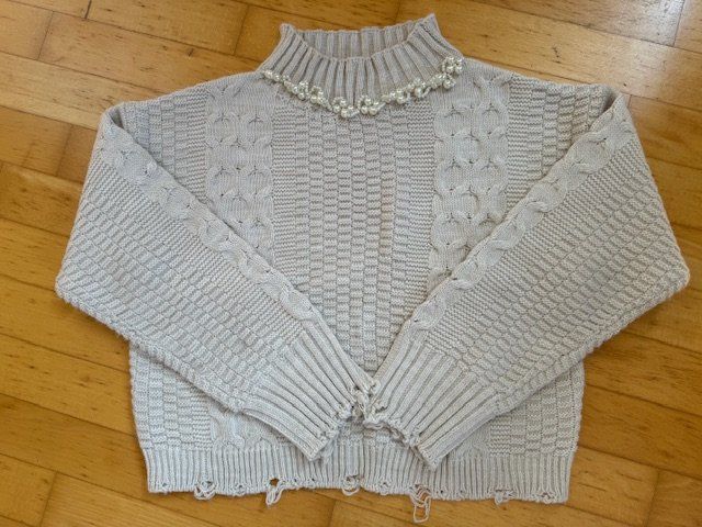 Maglioni & Felpe: Cooler Strickpullover mit Perlenkragen, Grösse S, Dixie – Usato da Oberrohrdorf venduto da maggys15