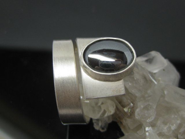 Ringe: Silber Ring 999 + MP Hämatit Gr. 56 / 6.15 g – Neu (gemäss Beschreibung) aus Ermatingen von Decovin 1