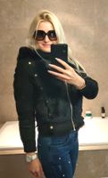 Balmain Lammleder Jacke schwarz