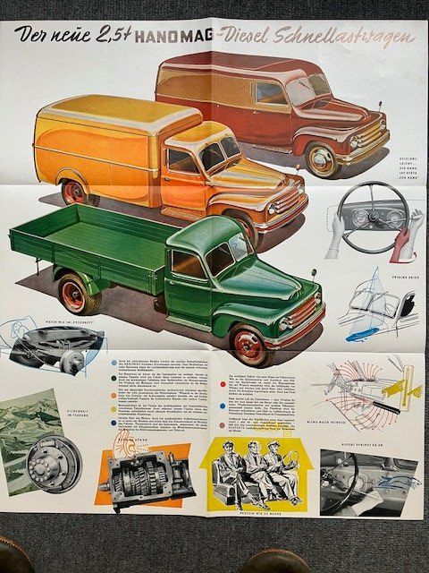 Hanomag 2.5t Diesel - Originalprospekt aus den 50'er Jahren (Gebraucht ...