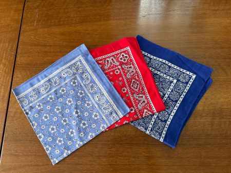 3 Tücher Bandana Motiv Paisely Baumwolle guter Zustand