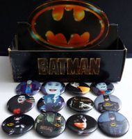 BATMAN JOKER COMPLETE SET 12 BUTTON BADGE 1989 DC MOVIE‪