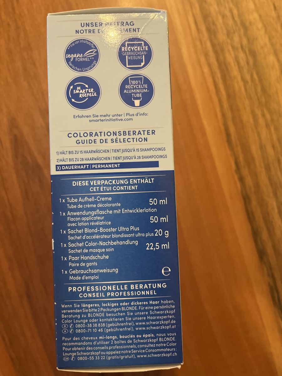 Färbemittel: Haarfärbemittel Blonde Schwarzkopf – Neu und originalverpackt aus Sargans von Pacor 2