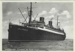 Ansichtskarte Schnellampfer Columbus Nordd Lloyd guter Zu...