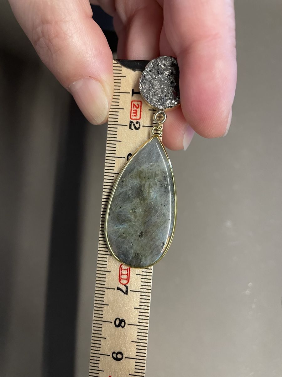 Ohrringe & -stecker: NEW Druzy & Labradorite Drop Earrings, PANACEA – Neu und originalverpackt aus Oberwil BL von Stellochkas 6
