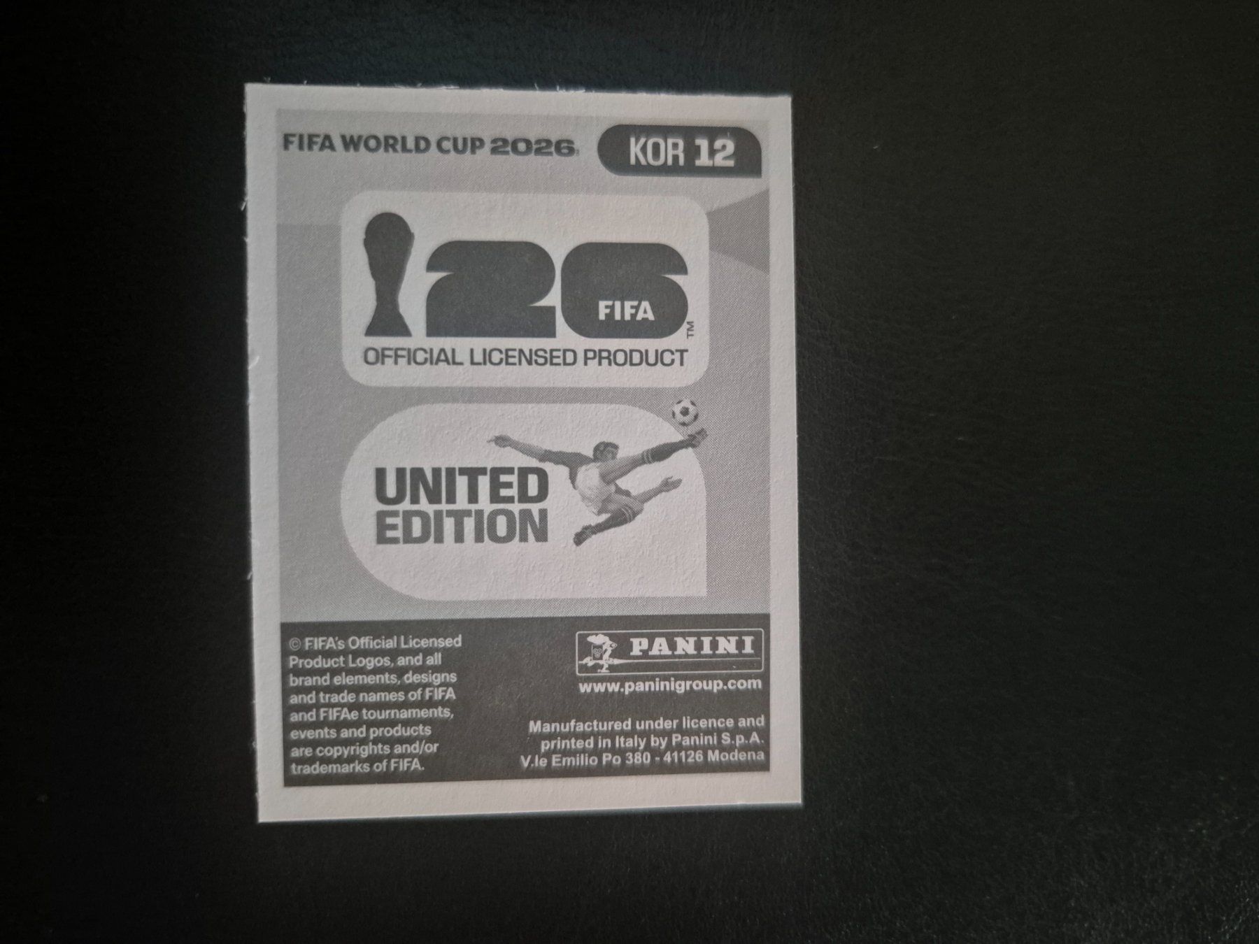 Panini Carte collezionabili: Panini WM 26 KOR 12 – Nuovo (secondo la descrizione) da Rorschacherberg venduto da AJ3108 1