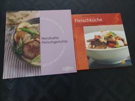 2 Kochbücher für Fleischgerichte