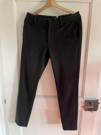 Pantalon chic noir à rayures 31/30