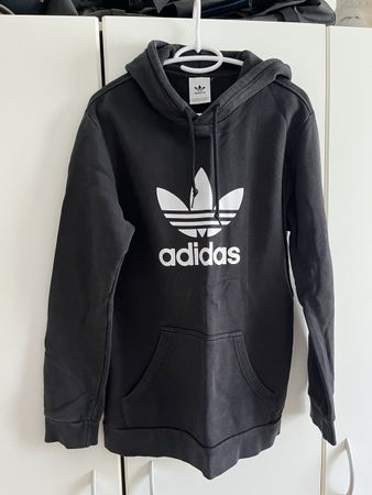 Adidas Kapuzenpullover schwarz Logo - Grösse M