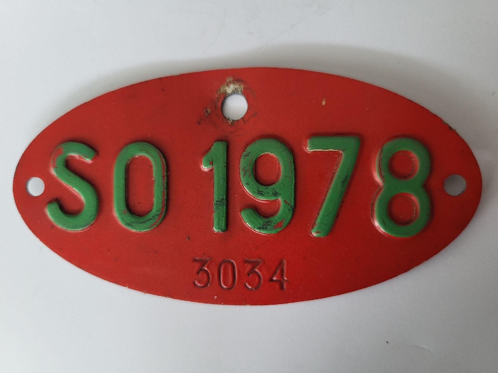 Insegne: Velonummer Anhänger 1978 Solothurn – Usato da nunningen venduto da mic_88k2