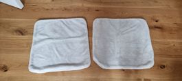 2er-Set: Kissenhülle weisser Fleece