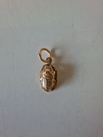 Anhänger  goldener Skarabäus  (Charm für Bettelarmband)