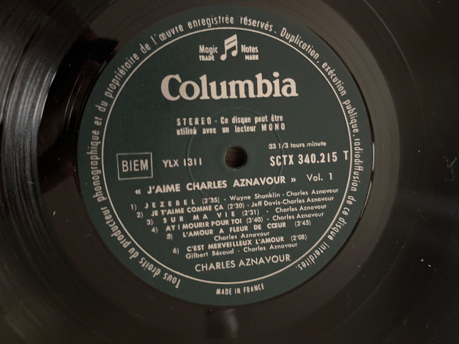Dischi in vinile: A301/Charles Aznavour Vol. 1 – Usato da Frutigen venduto da Philippe_jsp 2