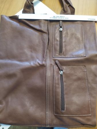 Borsa in pelle sfoderata