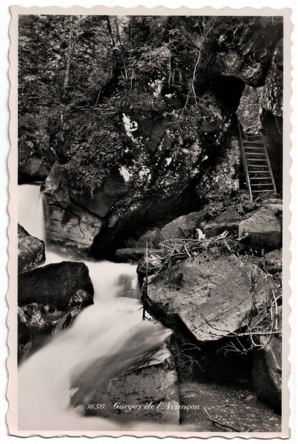 Cartoline postali: Gorges de l'Avançon, datée 1941-2 – Usato da Frauenfeld venduto da POML