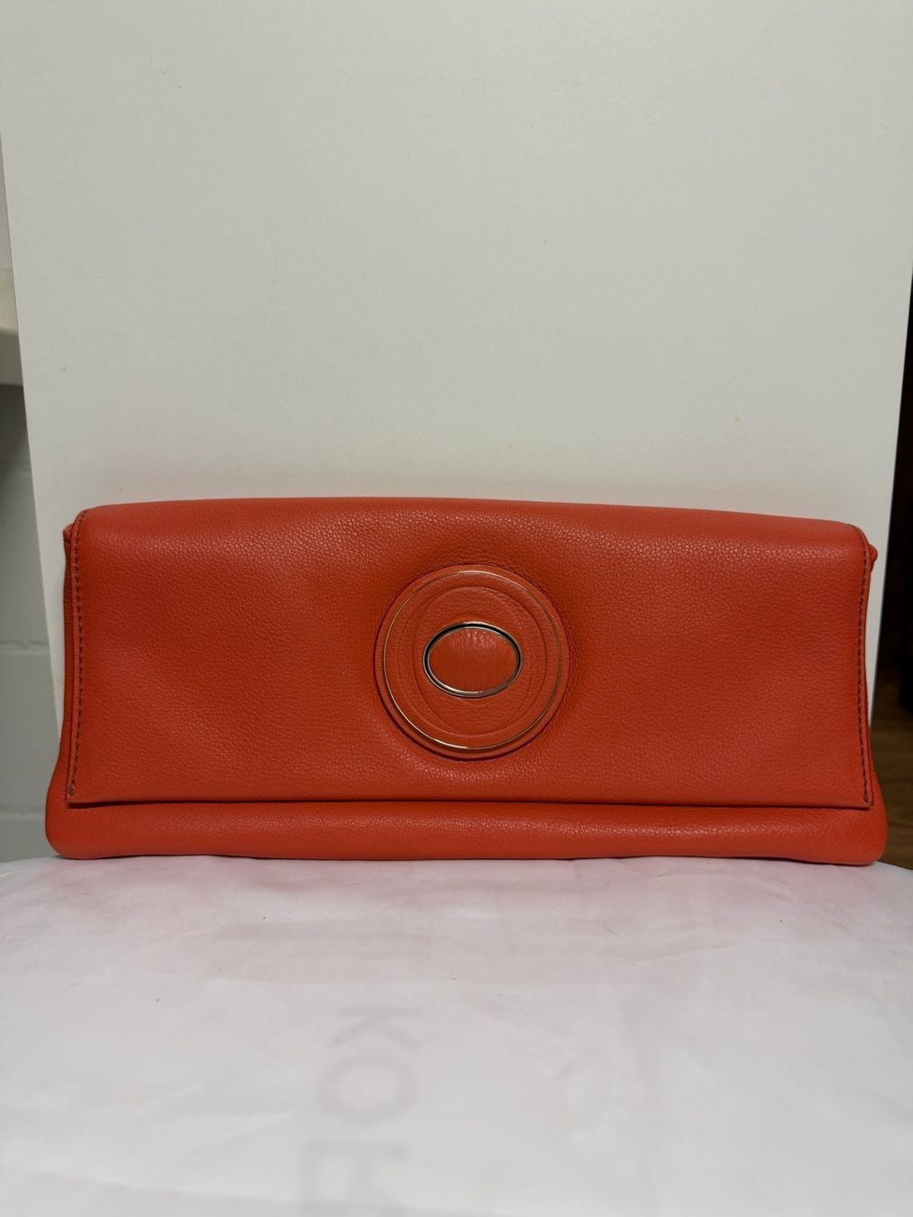Taschen für Damen: Clutch Tasche Leder Orange Oroton – Gebraucht aus Herrliberg von jun_rl8h 5