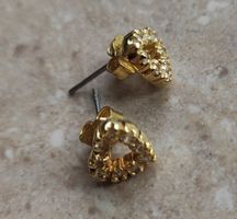 Goldene Herz-Ohrstecker - Modeschmuck