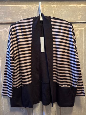 G White . Cardigan Righe - riga nero-sabbia - 40/XS