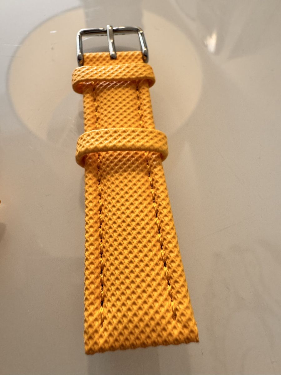Bracciali & Braccialetti: Yellow PU Leather Watch Strap, 20mm - single or multiples – Nuovo (secondo la descrizione) da Zürich venduto da 613_g8jy 1