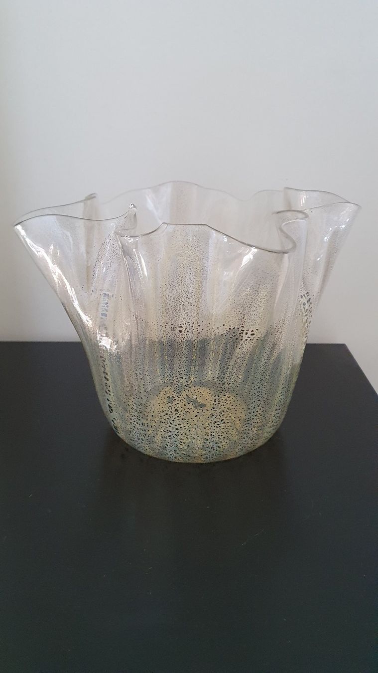 Venini Vasen & Gefässe: Murano Glasvase mit Echtgoldglimmer/Design: Iris Venini – Gebraucht aus Glattfelden von sessa123 4