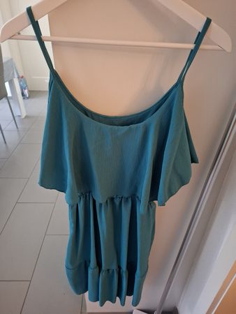 Robe d'été turquoise, légère et confortable, taille S/M