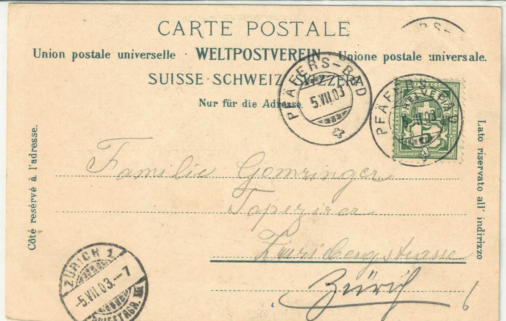 Cartoline postali: Bad Ragaz - Ruine Wartenstein – Usato da Ettingen venduto da Kartenplanet 1