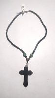 Hämatit Kette mit Kreuz 42cm